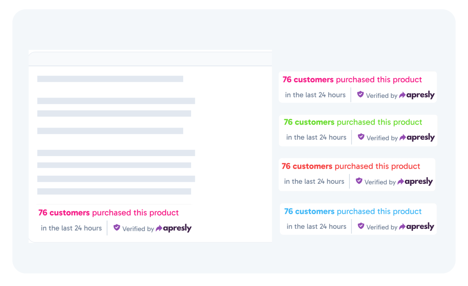 Apresly feature example: Social proof