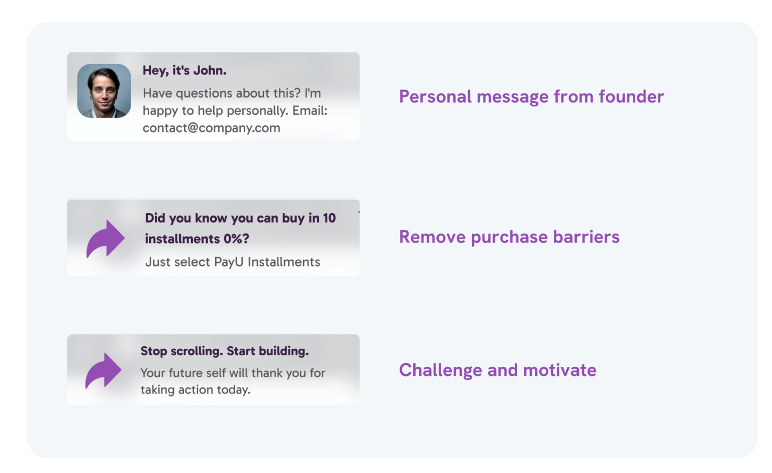 Apresly feature example: Emotional popups
